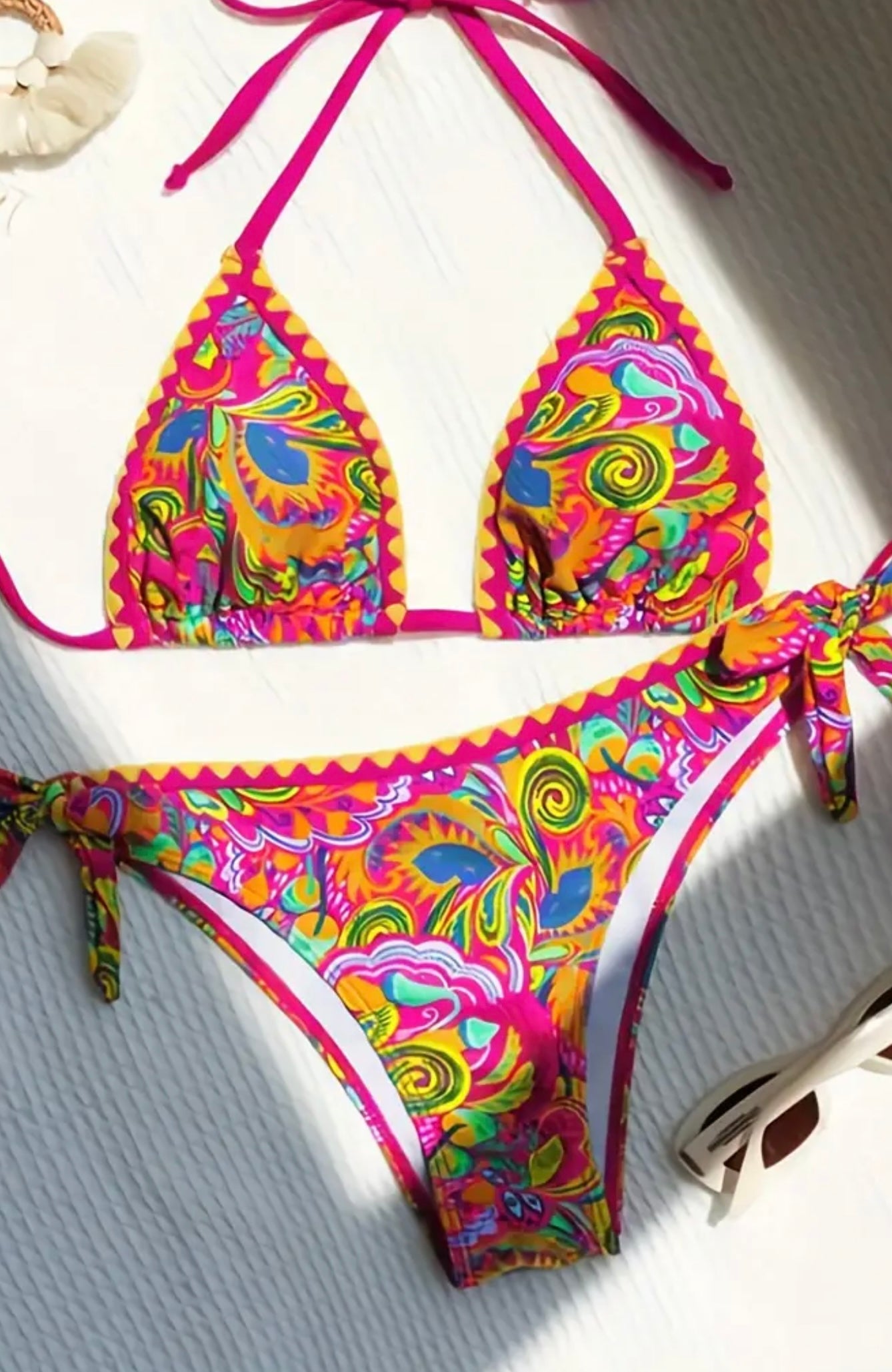 Boho Floral Print Bikini