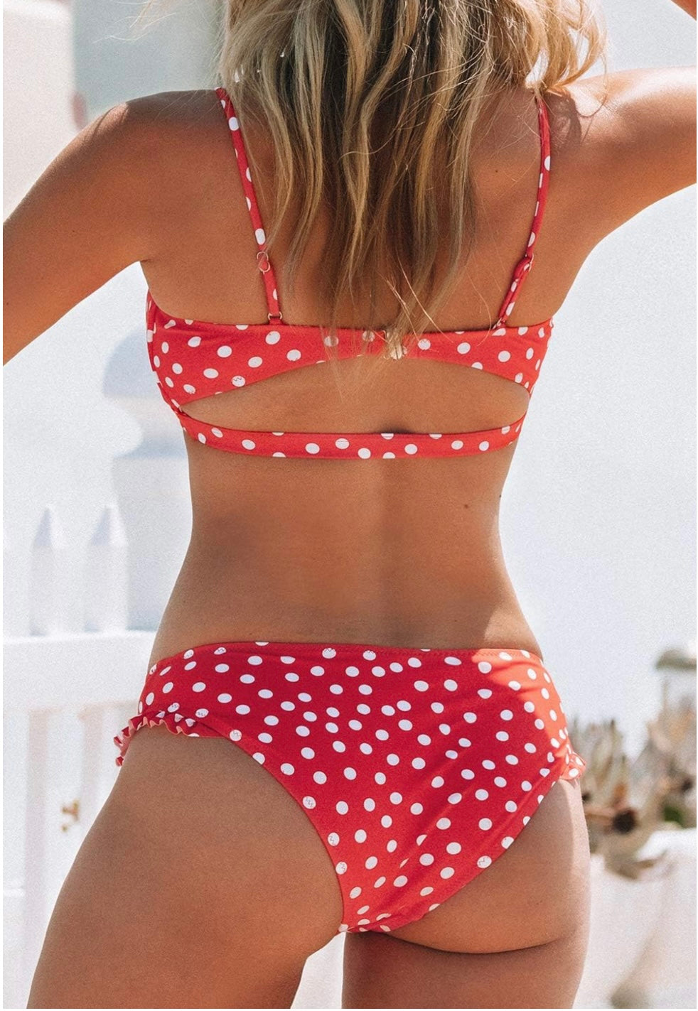 Red Polka Dot Bikini Bottoms