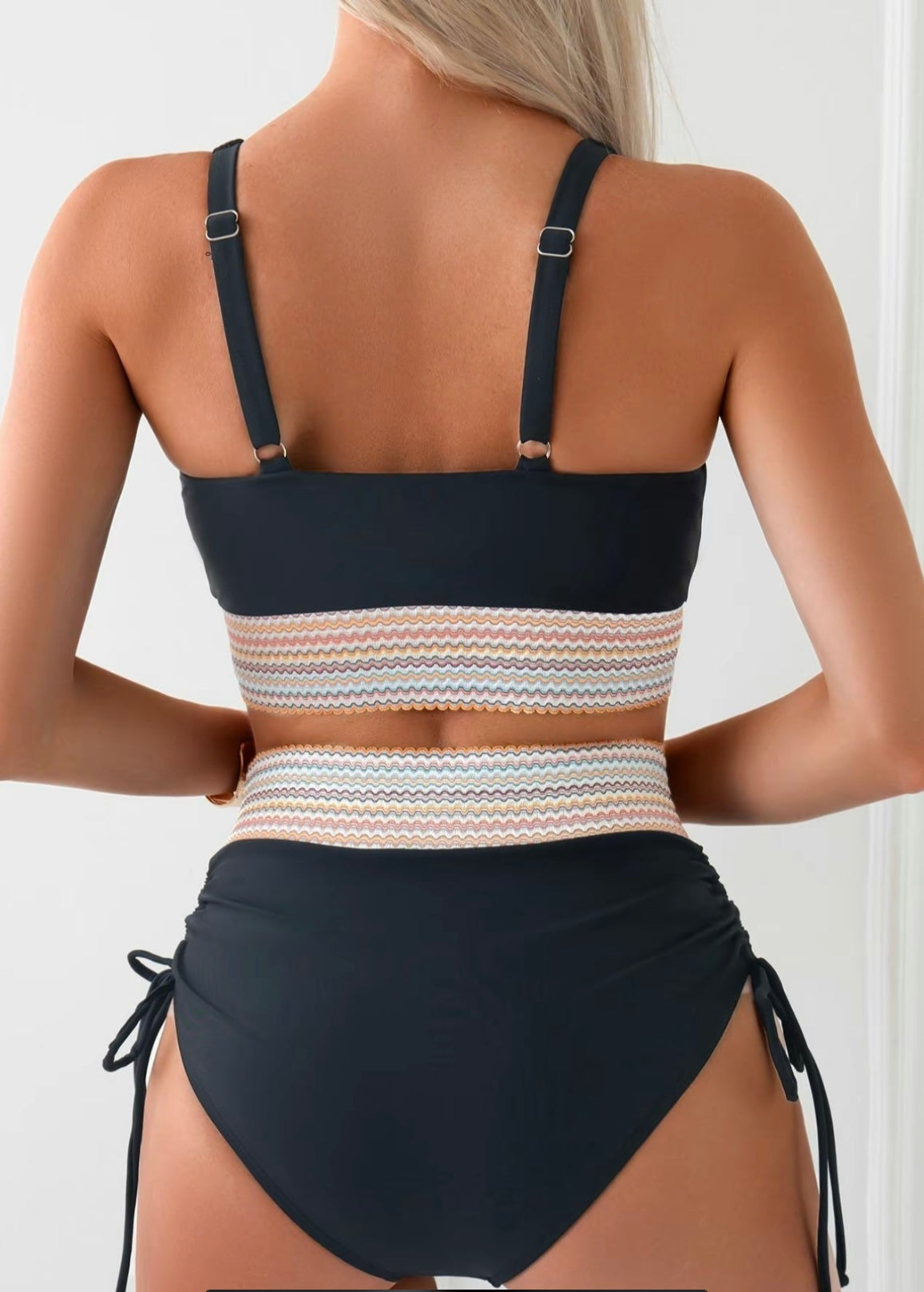 Wave Striped Bikini Set