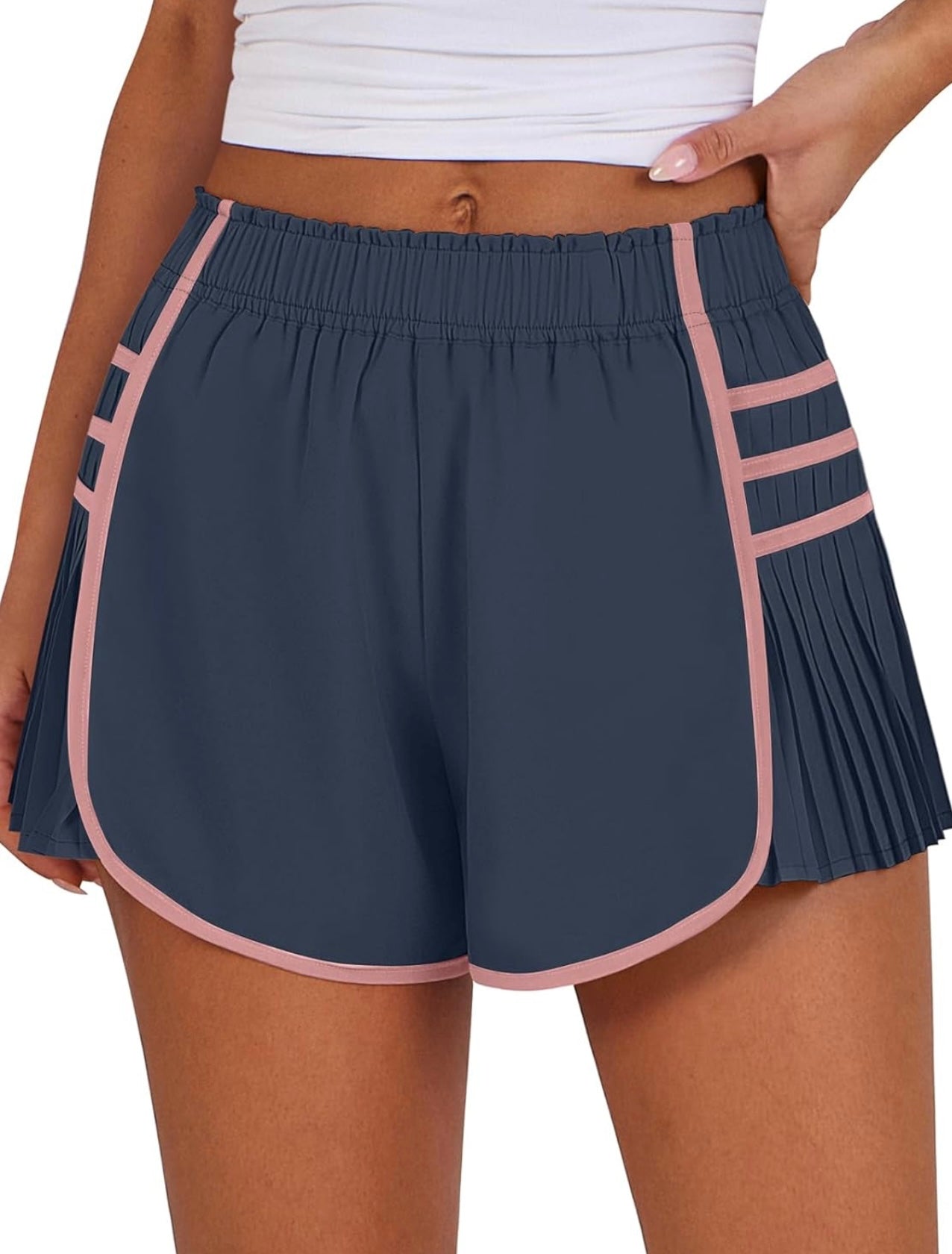 Flowy Pleated Athletic Shorts