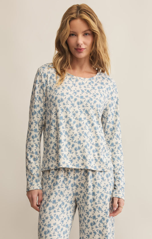 Z Supply Home Town Ditsy Long Sleeve Top