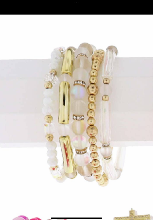 White Bracelet Set