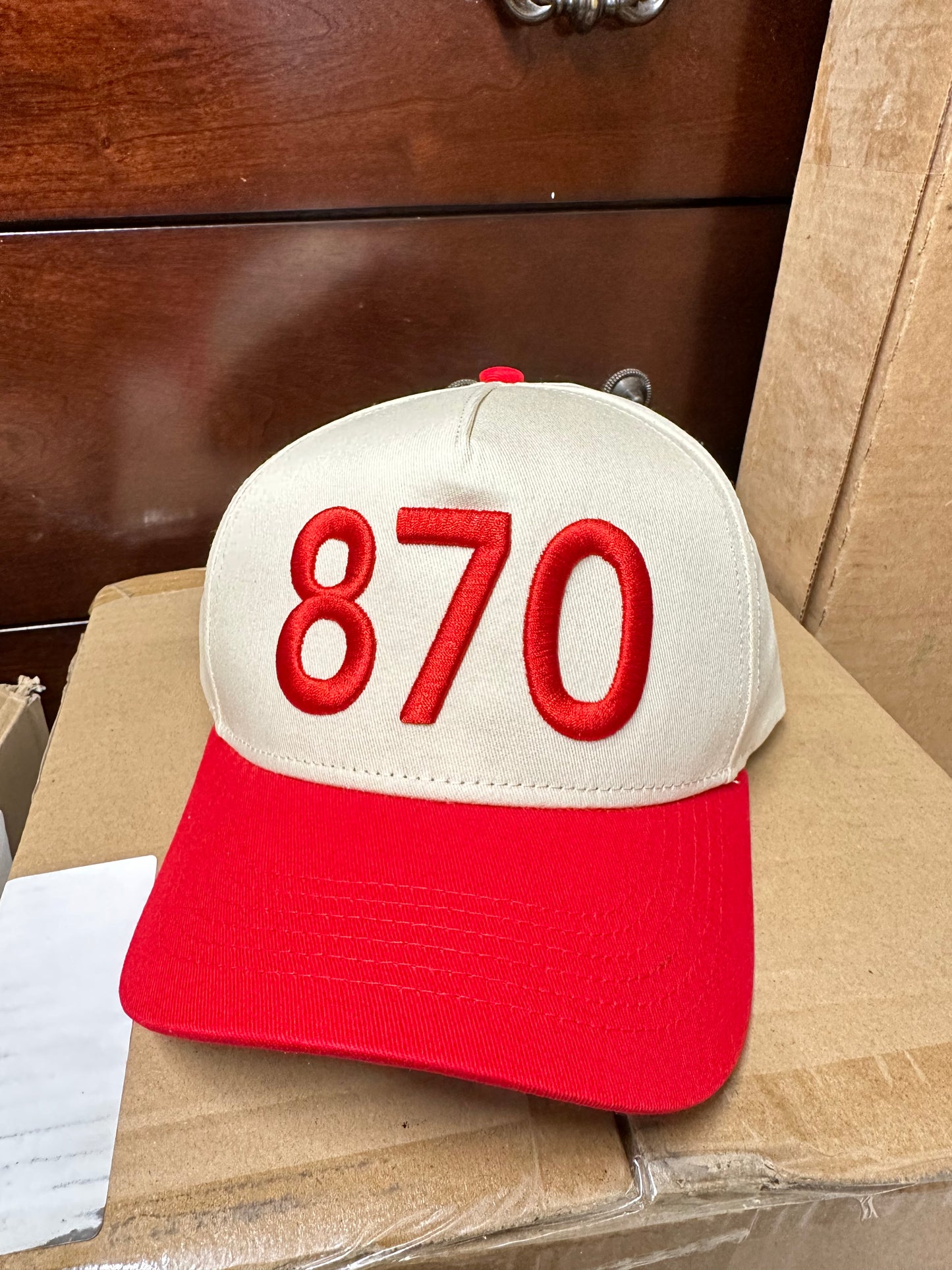 "870" Area Code 3D Embroidery