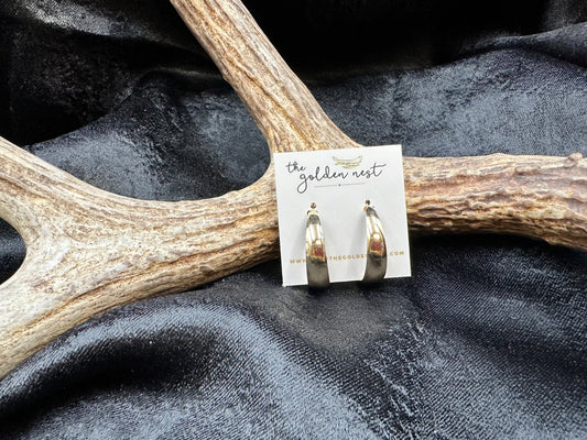 Smooth Gold Hoop Earrings