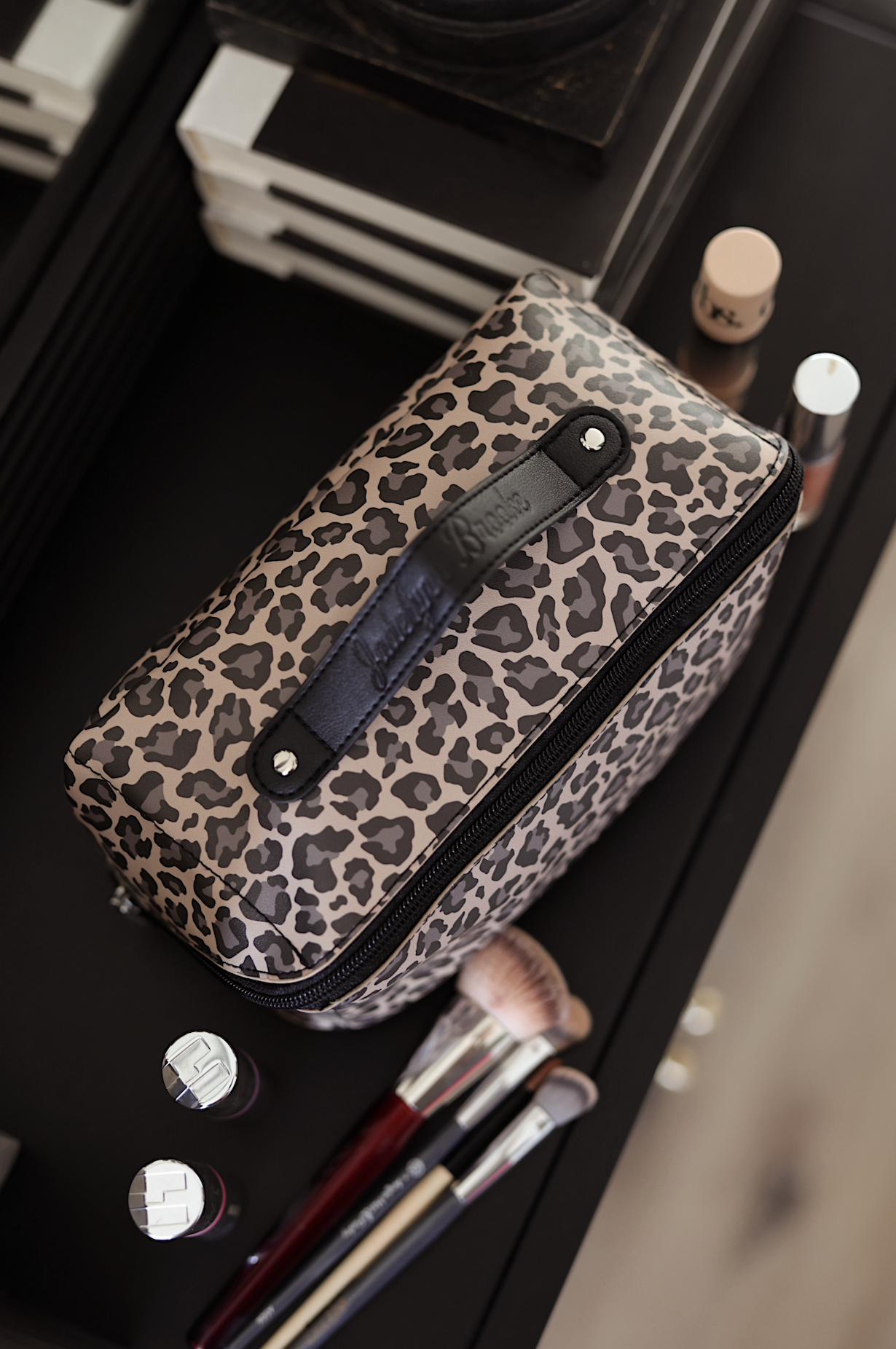 Hold All Make Up Bag - Traditional Cheetah