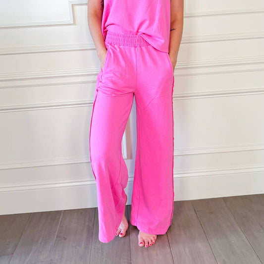 Pink Flowy Pant