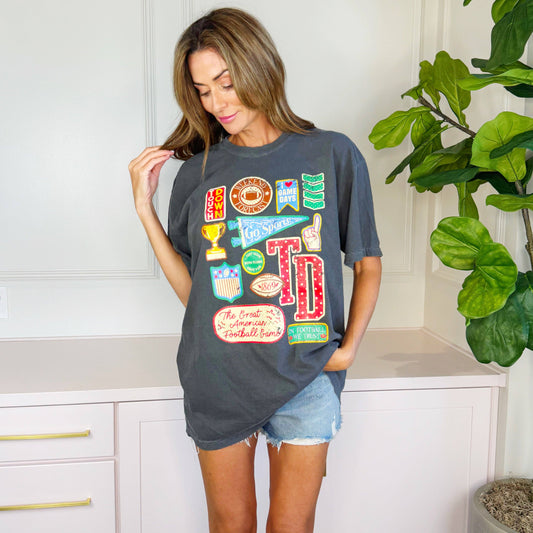 Football Varsity Patches Tee