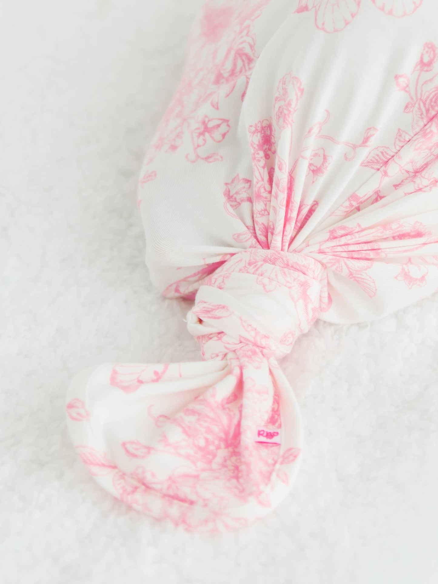 Bubblegum Pink Bamboo Ruffle Gown & Hat