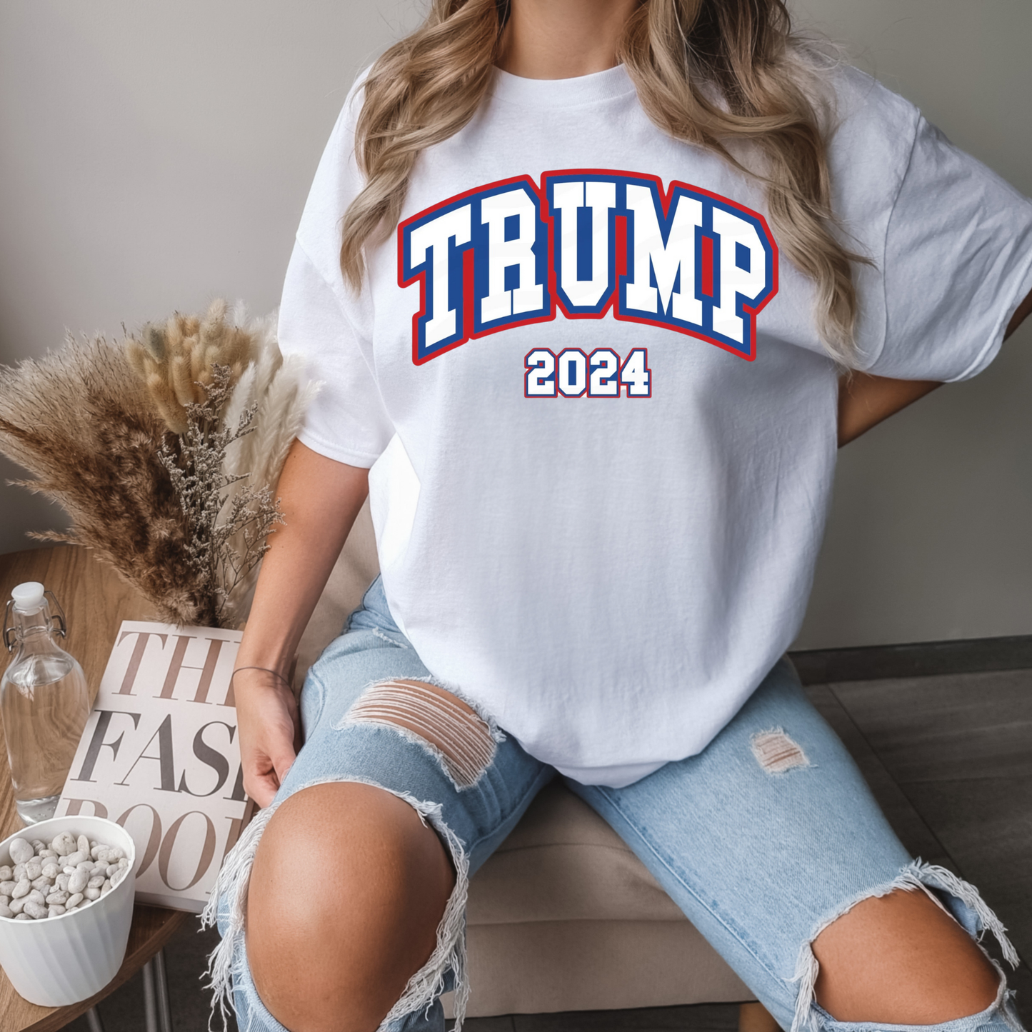 Trump 2024 T-Shirts, Sweatshirts & Trucker Hats- White  