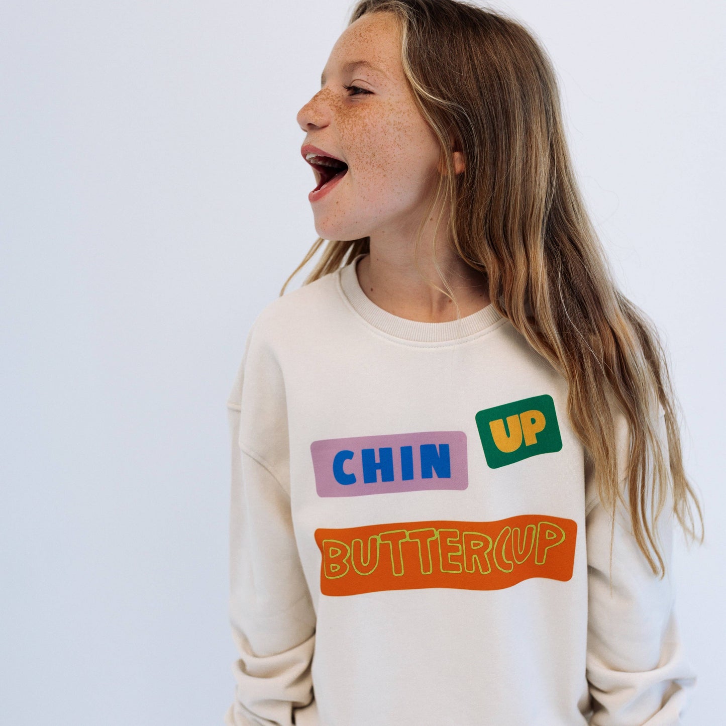 CHIN UP BUTTERCUP | oversized drop shoulder | KIDS