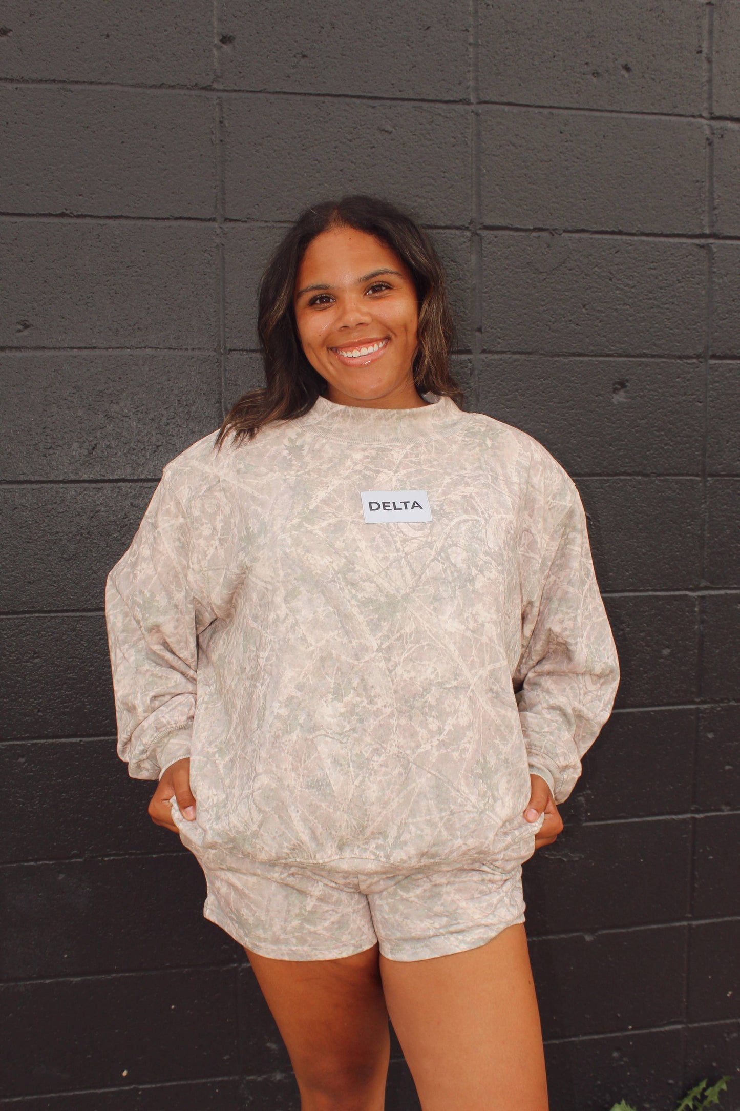 Delta White Washed Camo Mockneck Set