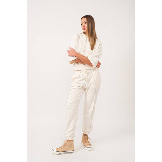 Shiny Piping Jogger Pants