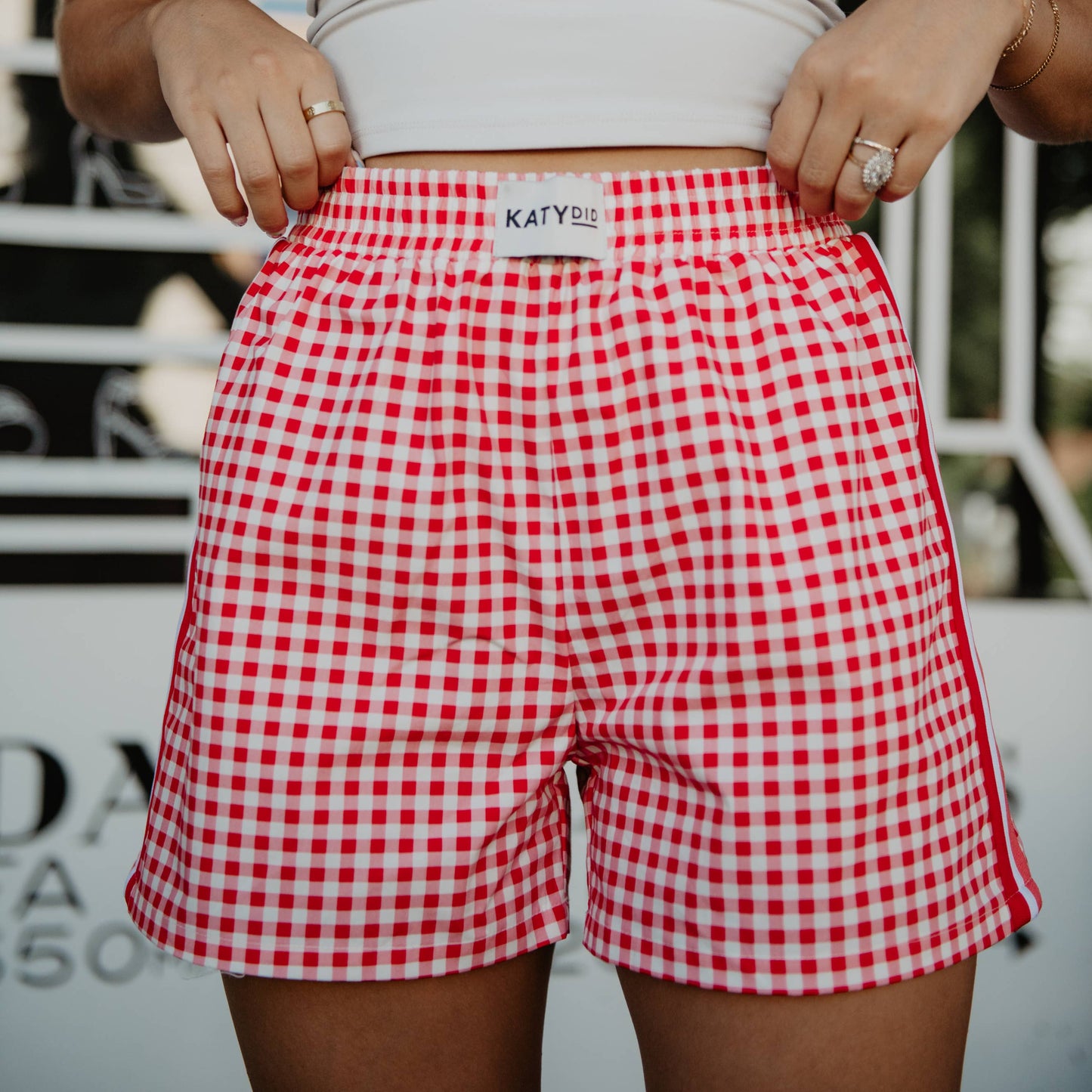 Red Plaid Wholesale Cute Women's Boxer Short