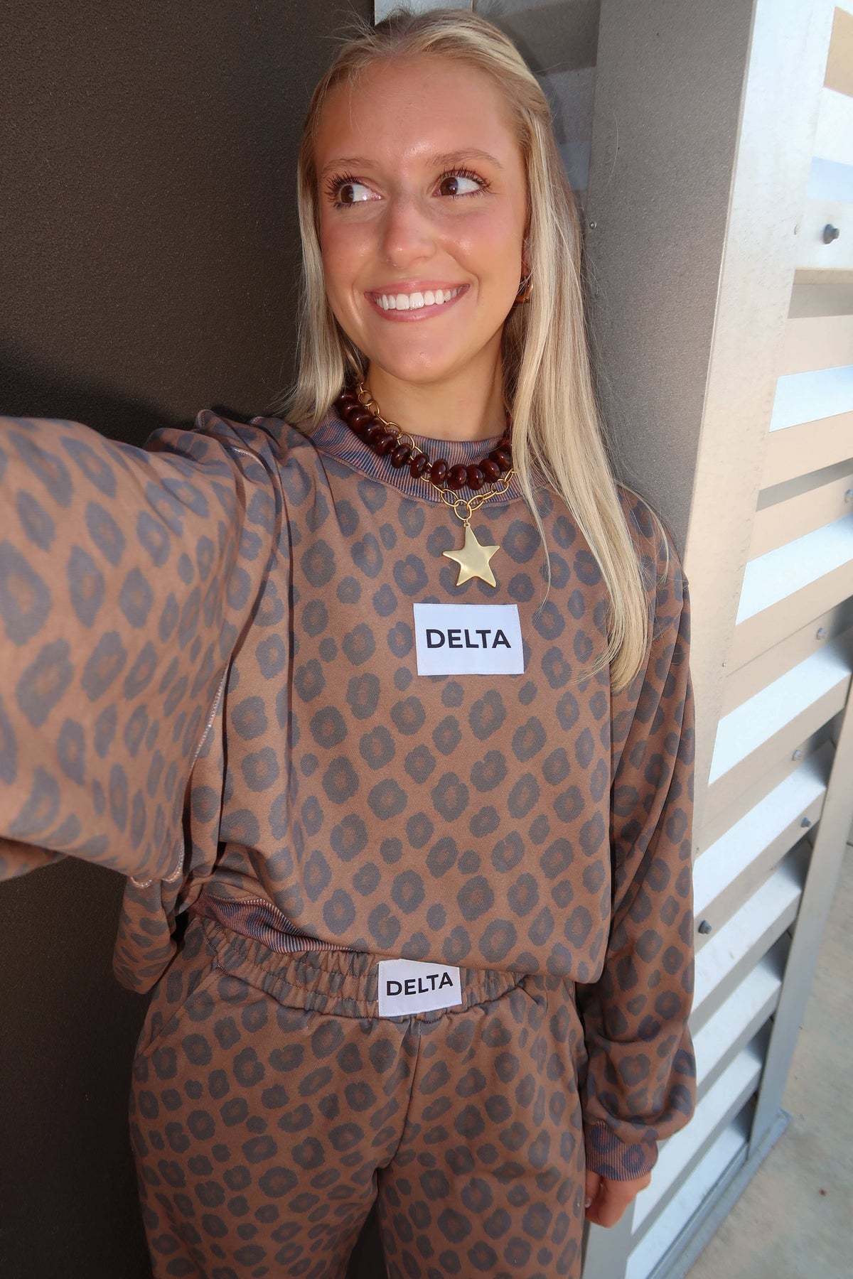 Delta Leopard Mockneck and Pant Set