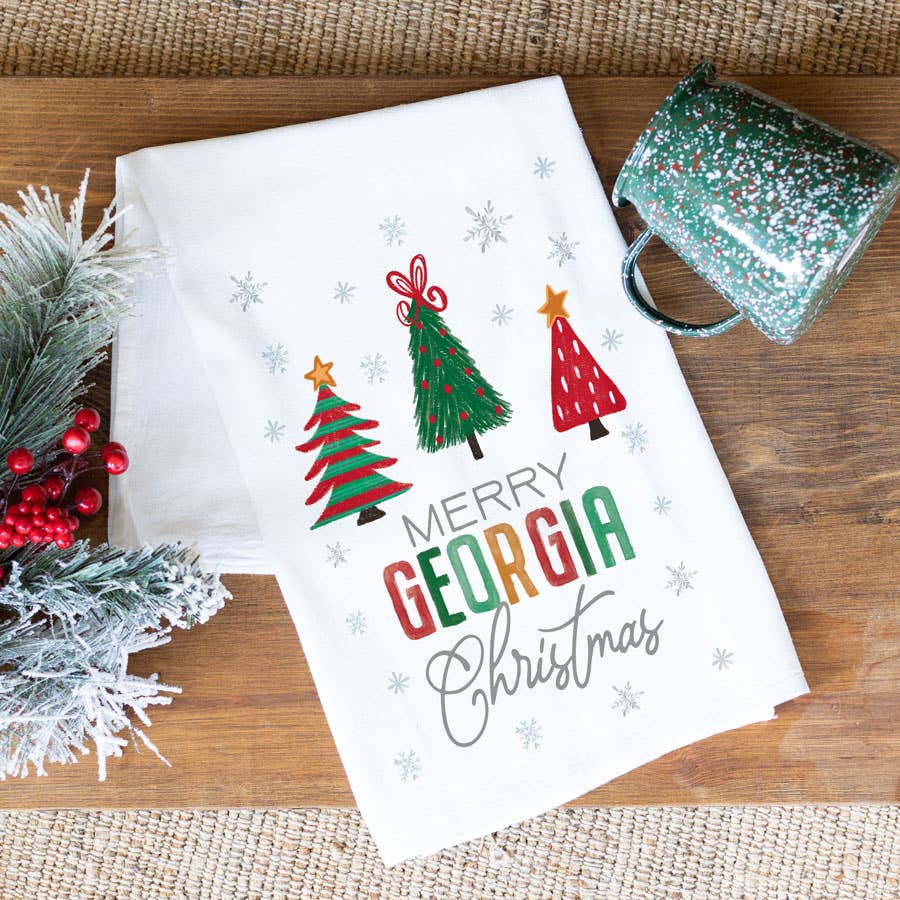 State Products, Kitchen Towel, Christmas Decor, Custom Towel