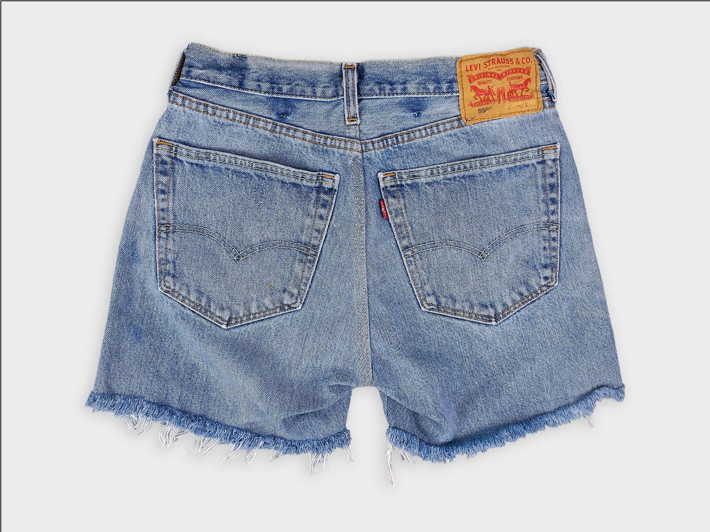 Mid-Rise Upcycled Denim OG Shorts - Original