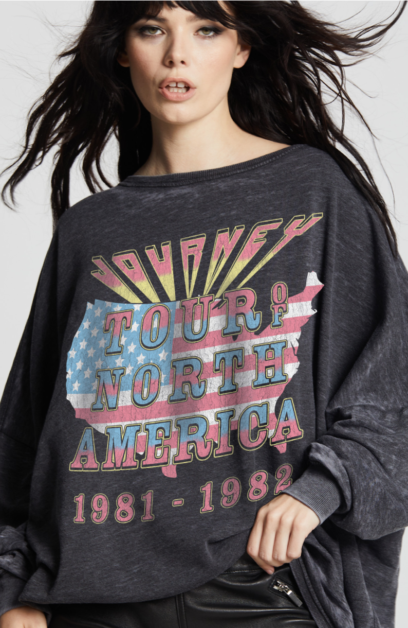 302844 - 1130 Journey America One Size Burn Out Ls Fleece