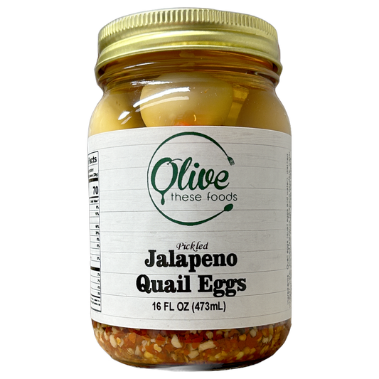 Pickled Veg: Pickled Jalapeño Quail Eggs (16 oz / 454 g)