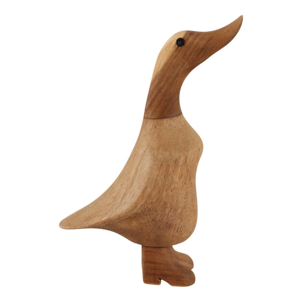 Decorative Figurine - Brown Wood Duck in Boots, 9 in.