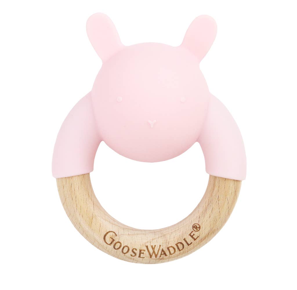 Rabbit Silicone & Wood Teethers