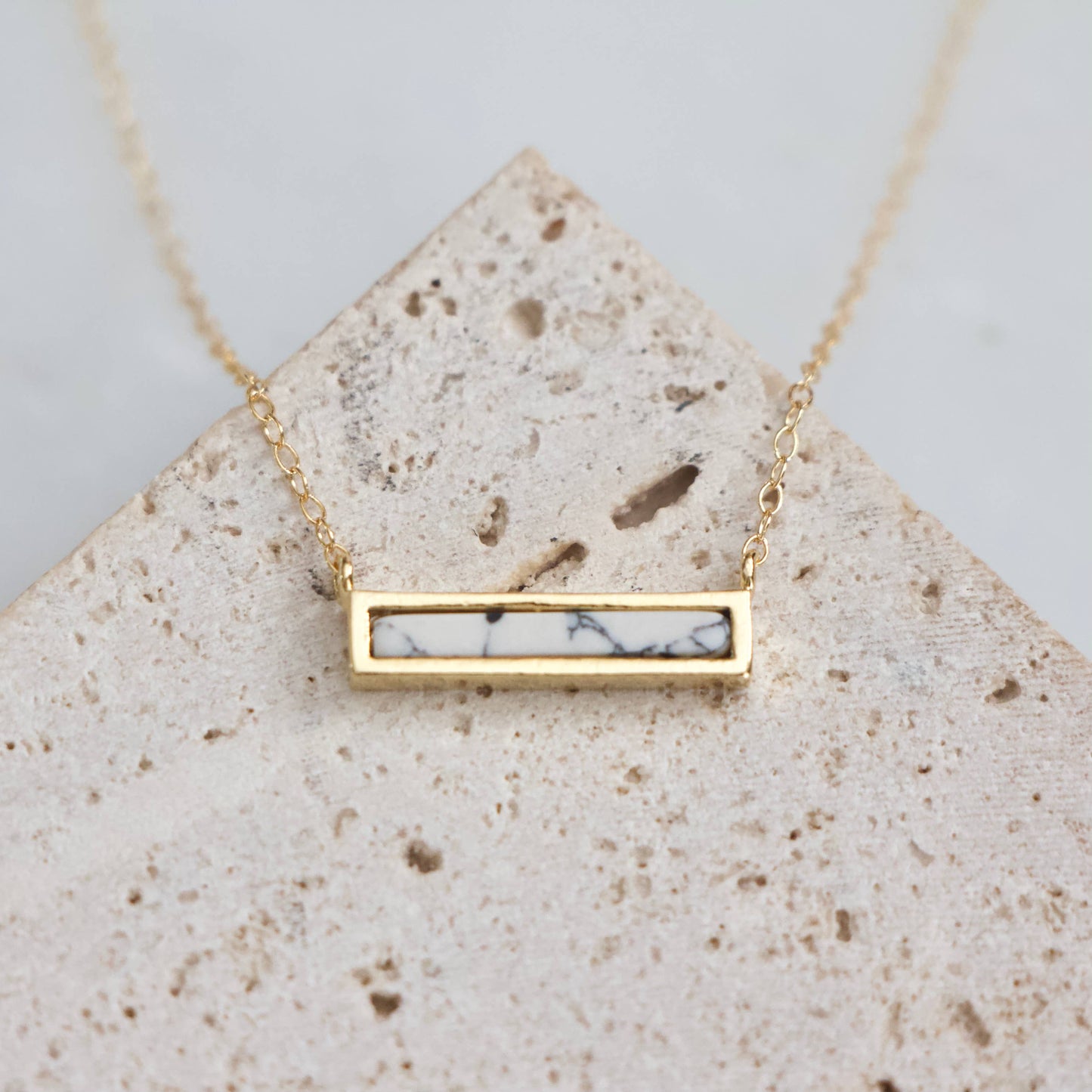 Mini Turquoise Bar Necklace