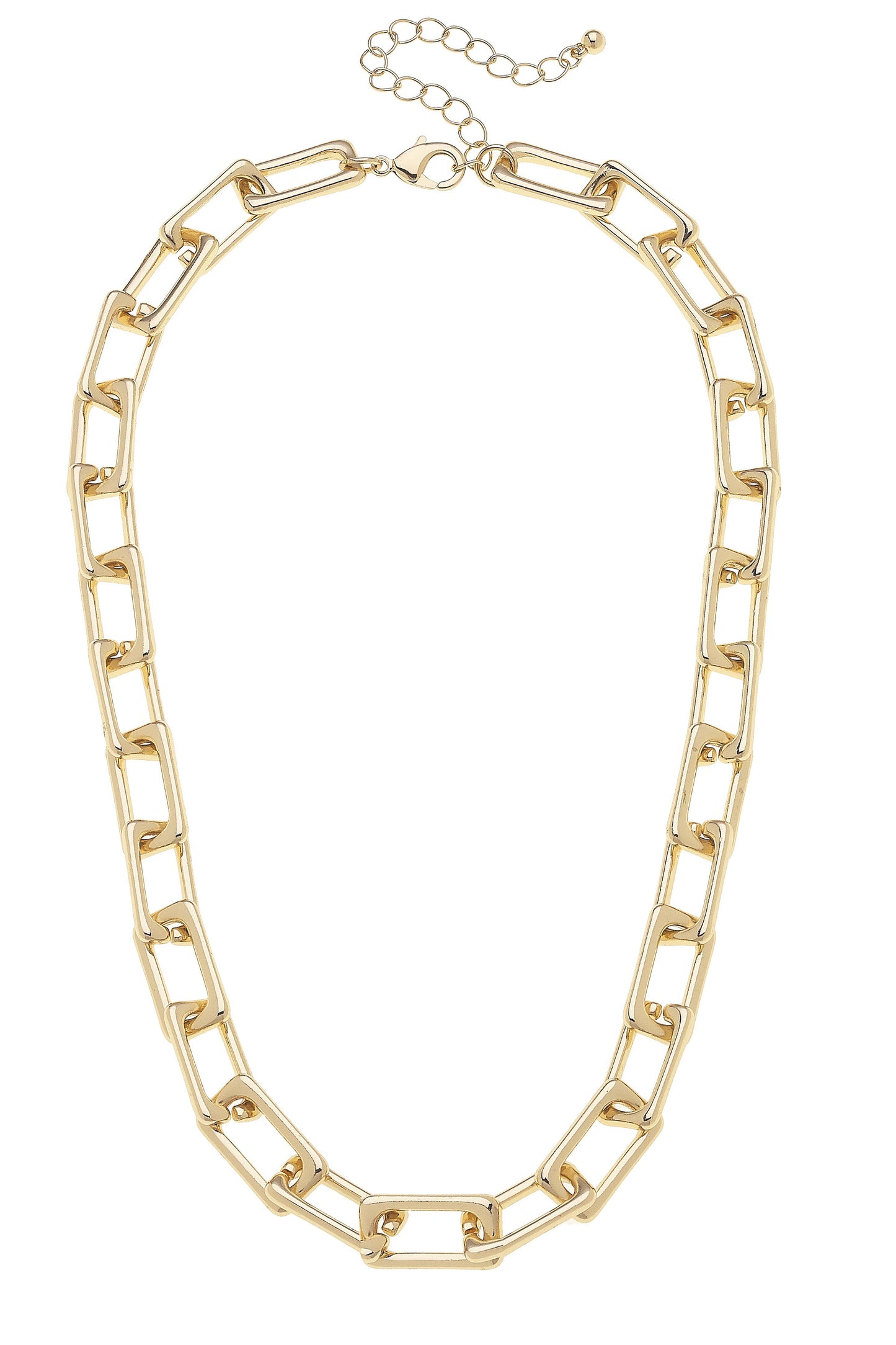 Autumn Linked Chain Necklace in Shiny Gold