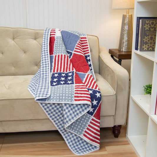 Star & Stripe Americana Cotton Throw