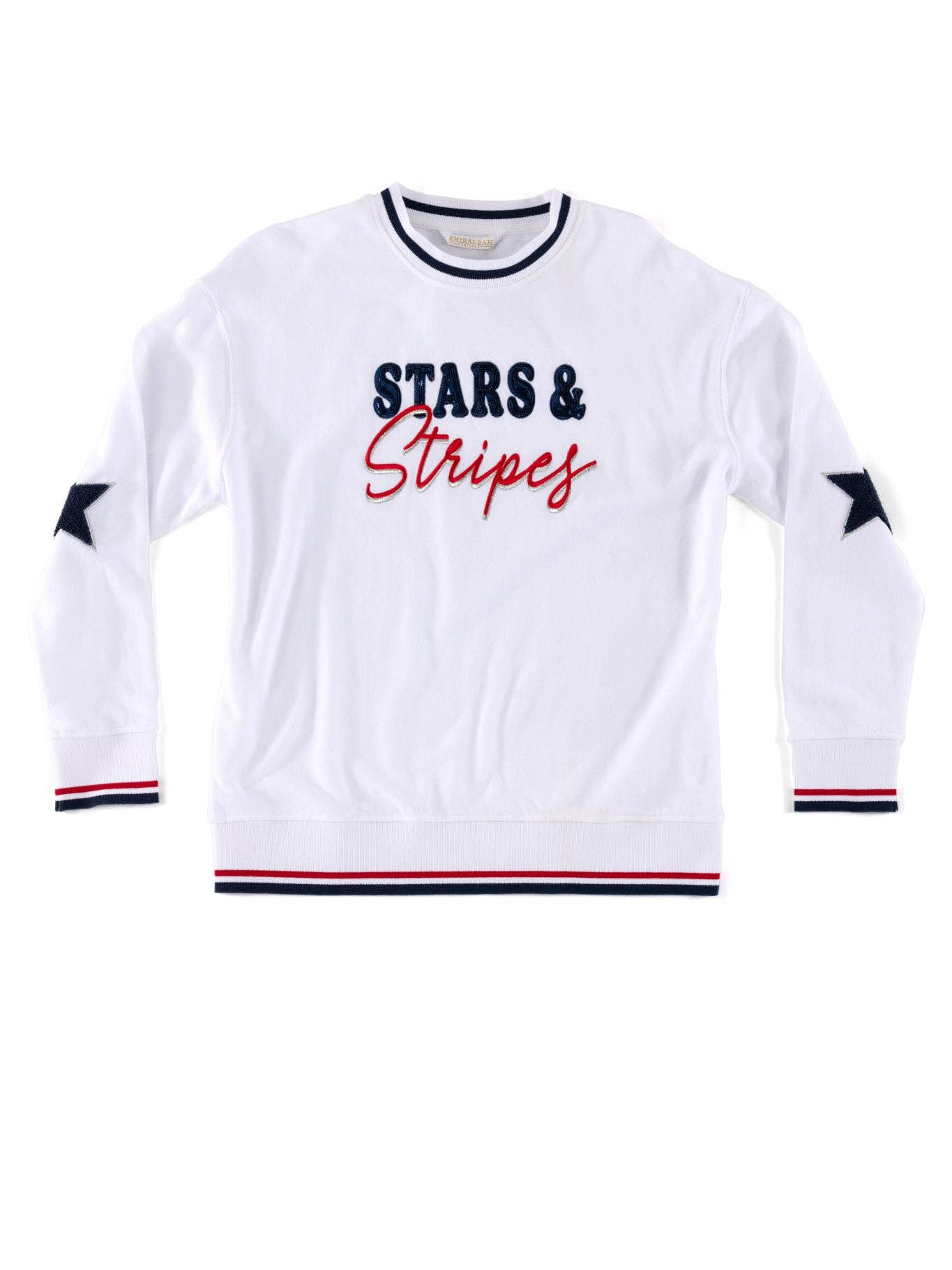 “STARS & STRIPES" SWEATSHIRTS, WHITE