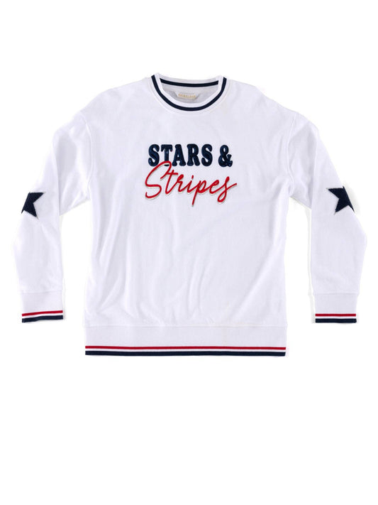 “STARS & STRIPES" SWEATSHIRTS, WHITE