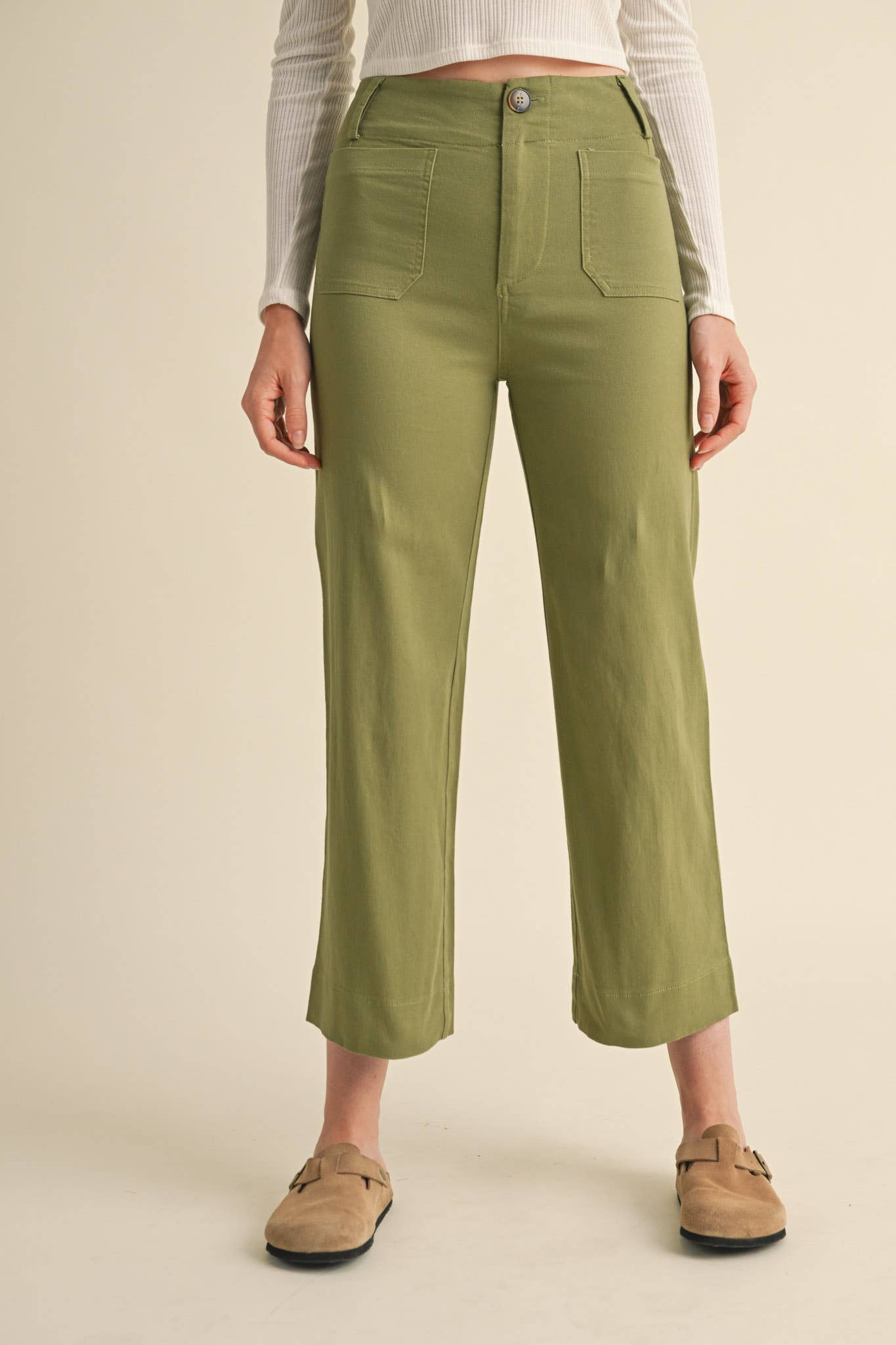 HIGH WAIST CROPPED WIDE LEG PANTS MP3303