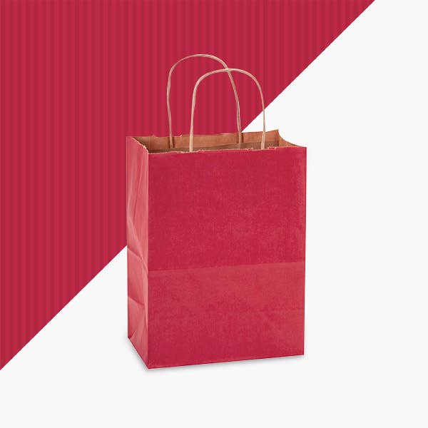 Recycled Shadow Stripe Kraft Paper Shopping Bags