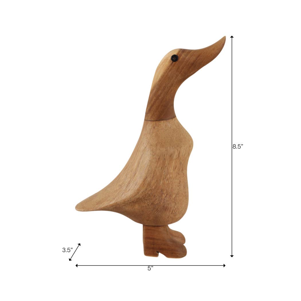 Decorative Figurine - Brown Wood Duck in Boots, 9 in.