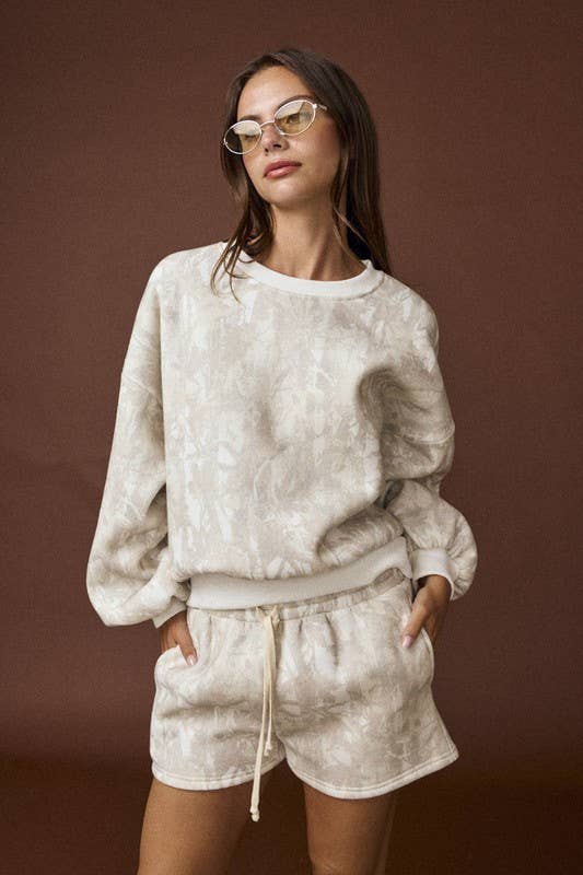 Woodland Camo Crewneck And Shorts