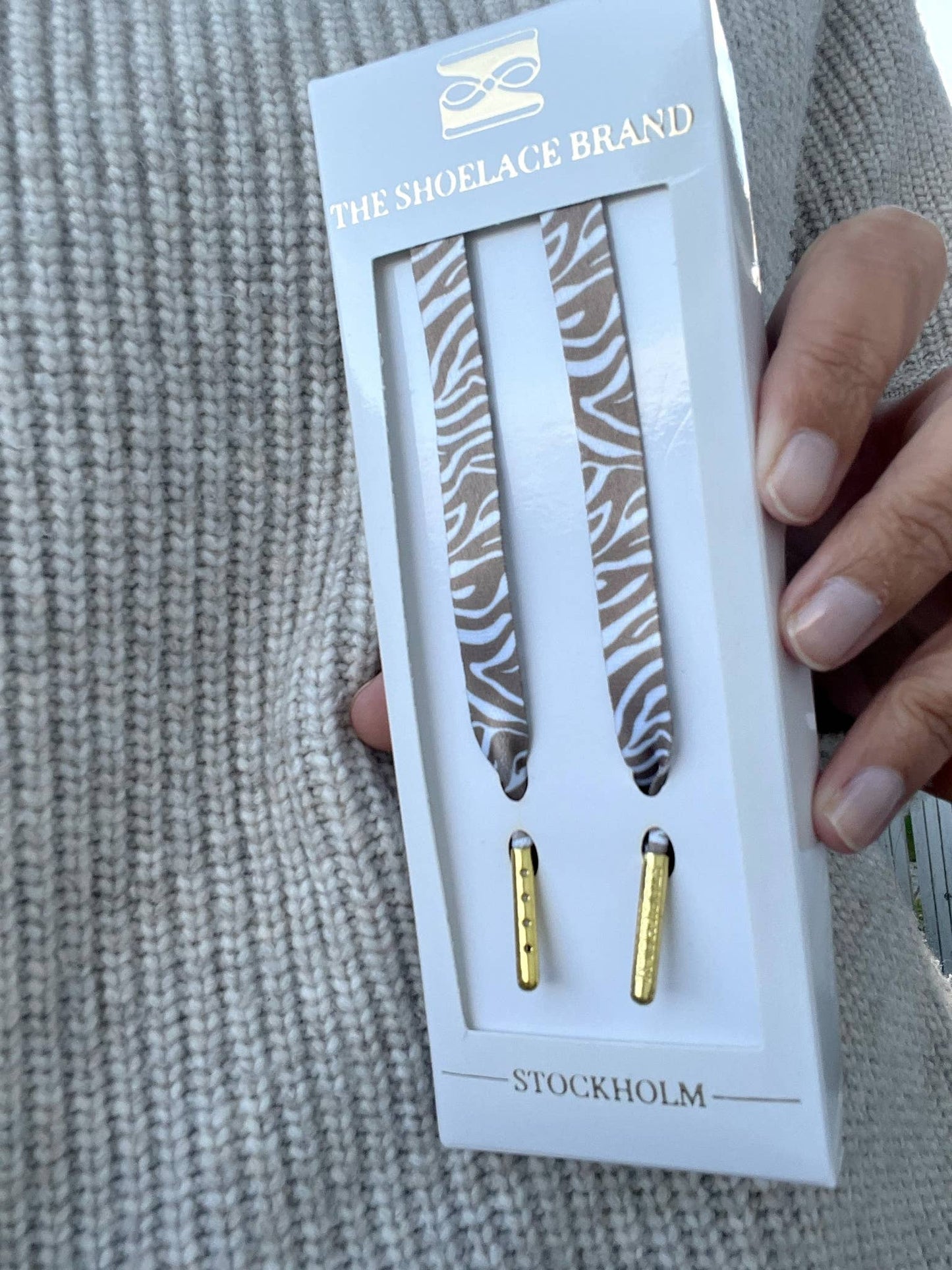 Classic Zebra Beige - Shoelaces