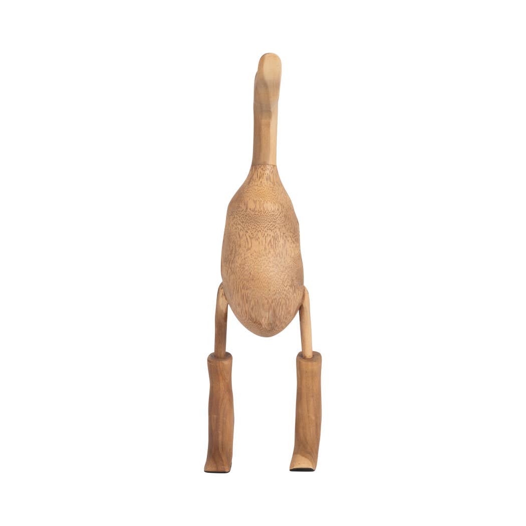 Decorative Figurine - Brown Bamboo Duck in Rainboots, 20 in.