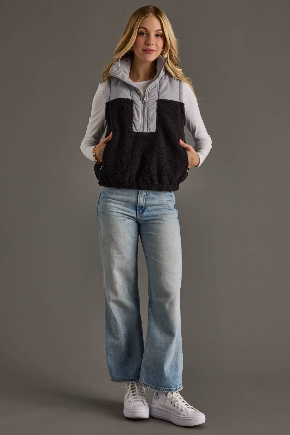 Lt. Gray & Black Vest