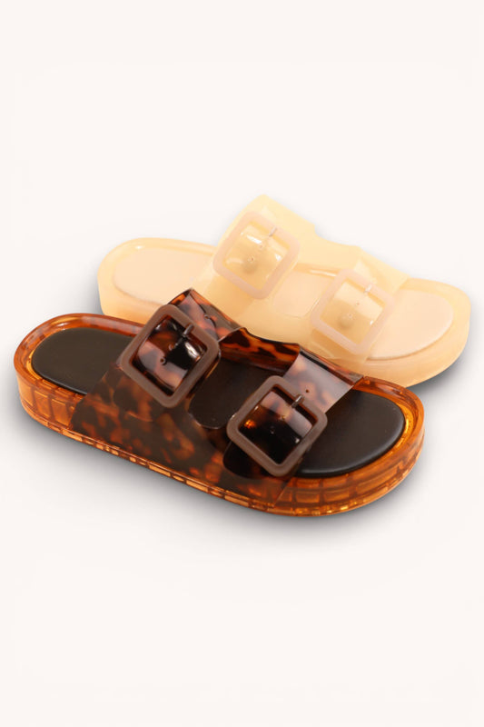 JELLYBEE FLEXIBLE DOUBLE STRAP CHUNKY BUCKLE- Leopard