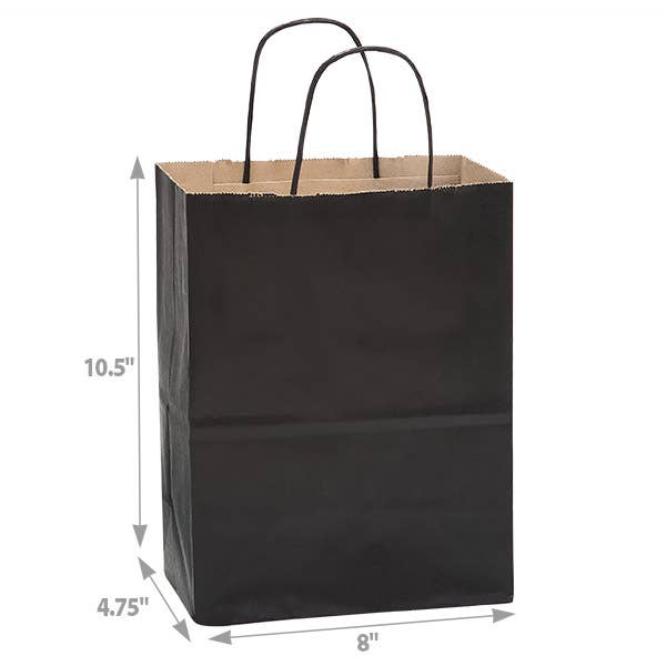 Recycled Shadow Stripe Kraft Paper Shopping Bags
