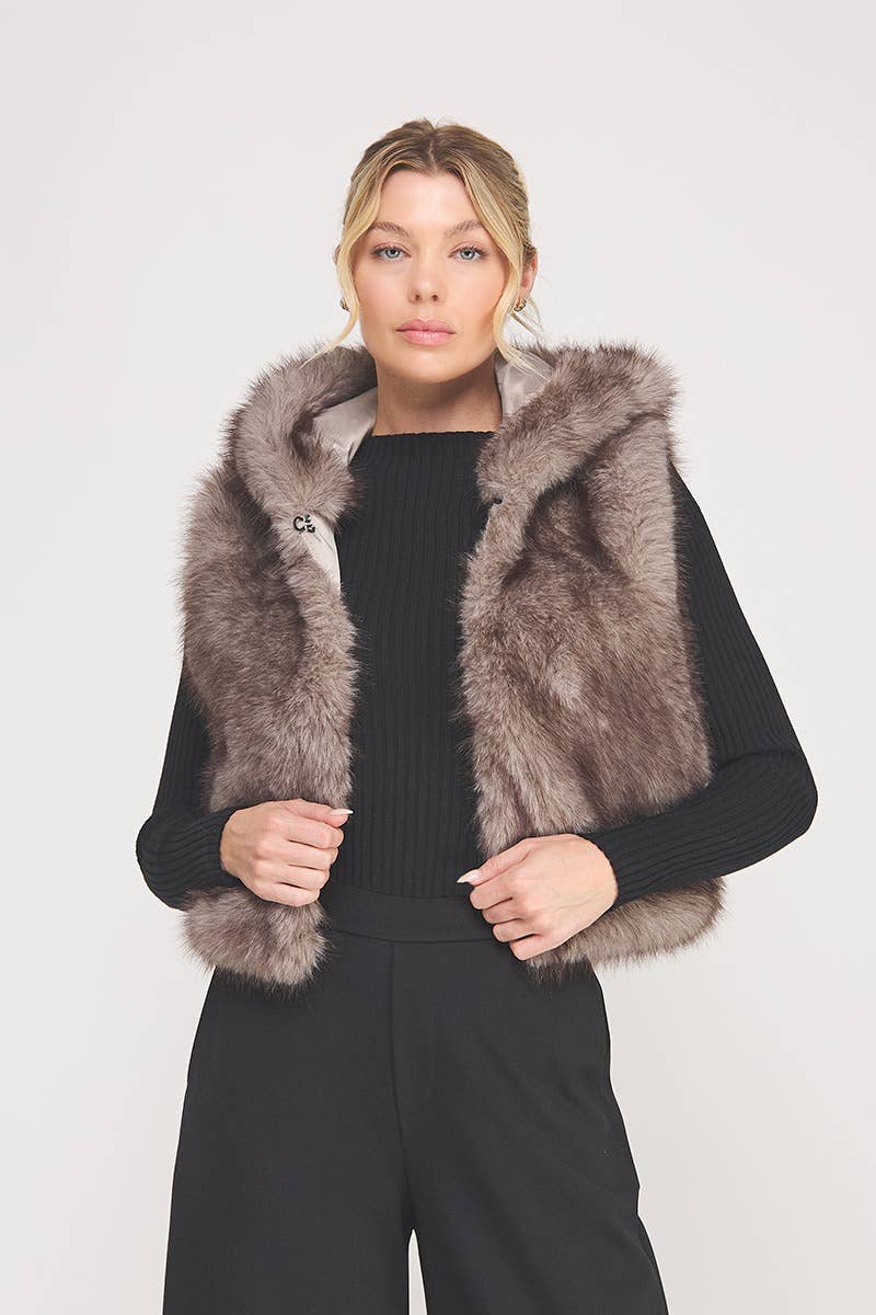Faux Fur Hoodie