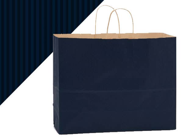 Recycled Shadow Stripe Kraft Paper Shopping Bags