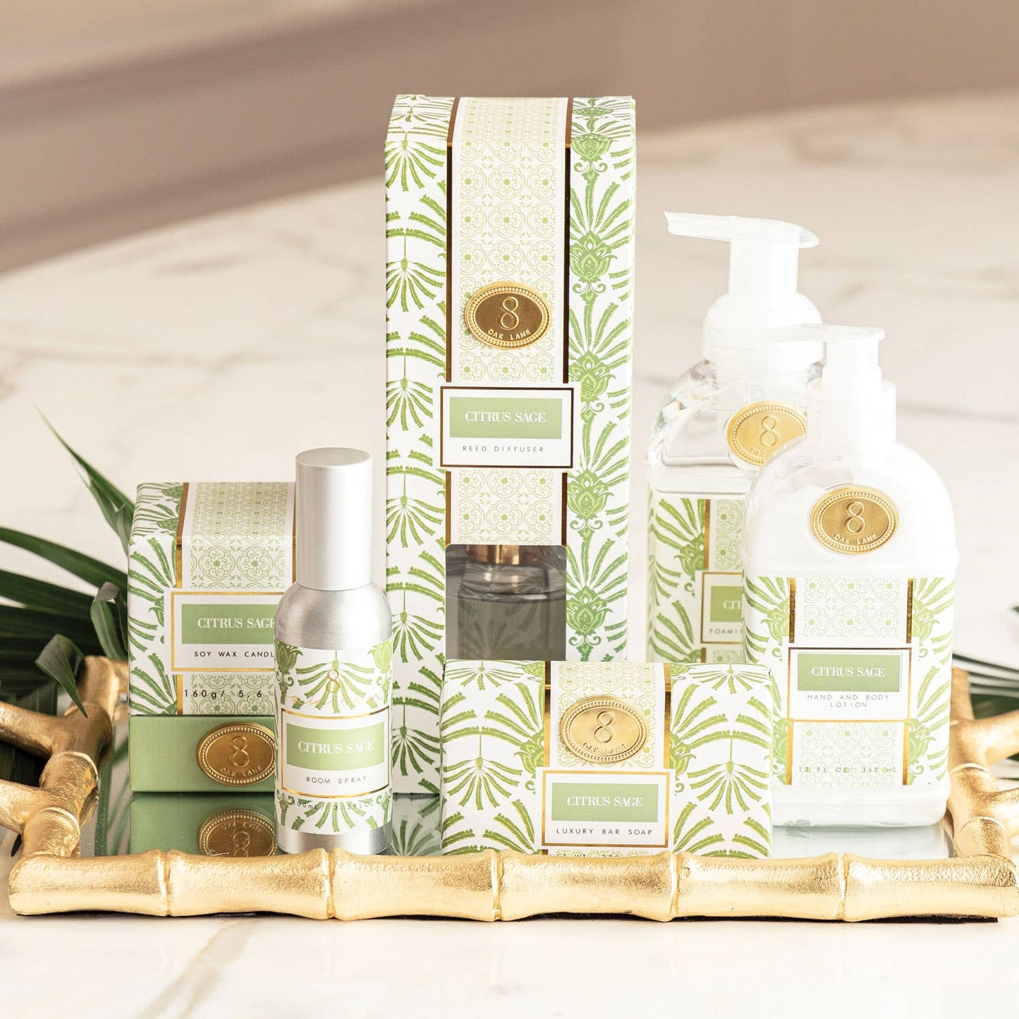 Citrus Sage 15oz Foaming Hand Soap, Palm Print Bottle