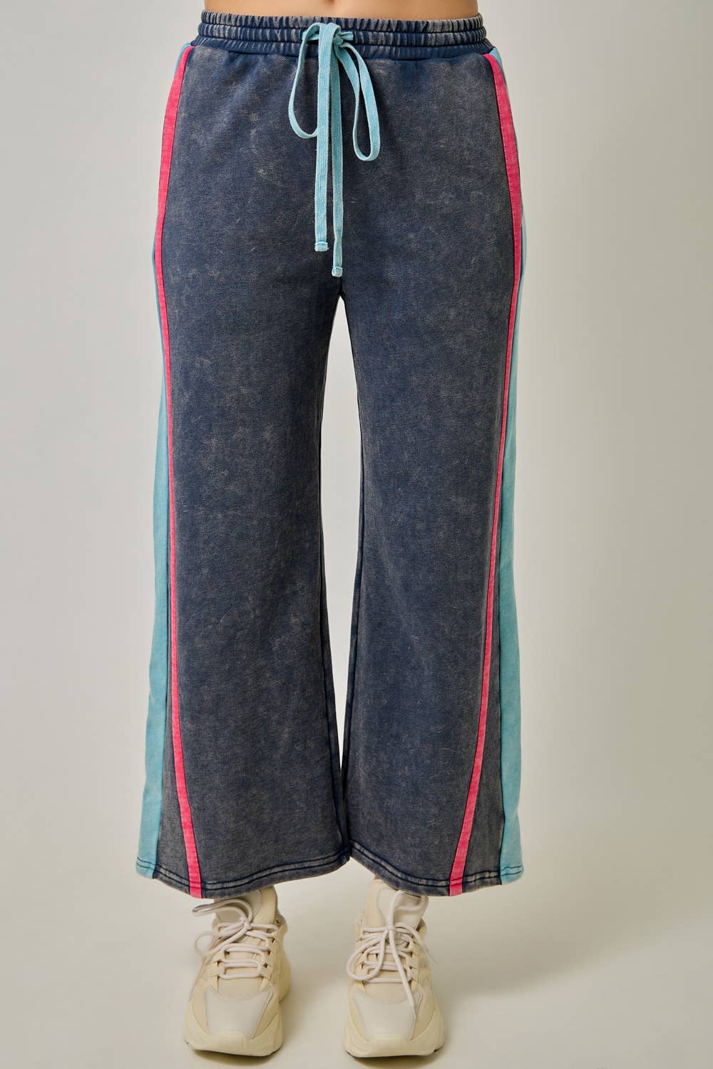 Color Block Terry Sweatshirt & Sweatpants