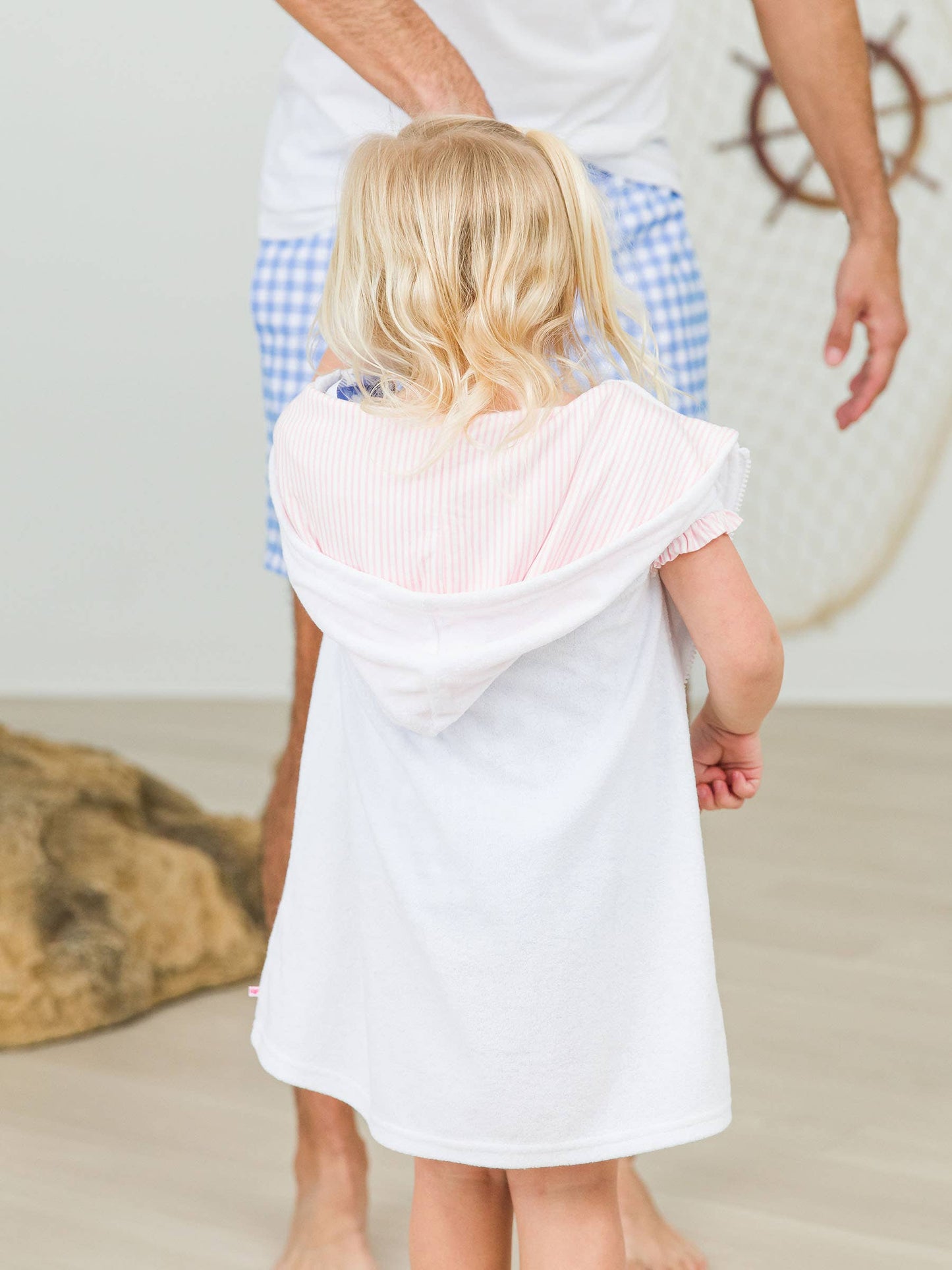 Girls White Terry Full-Zip Cover Up