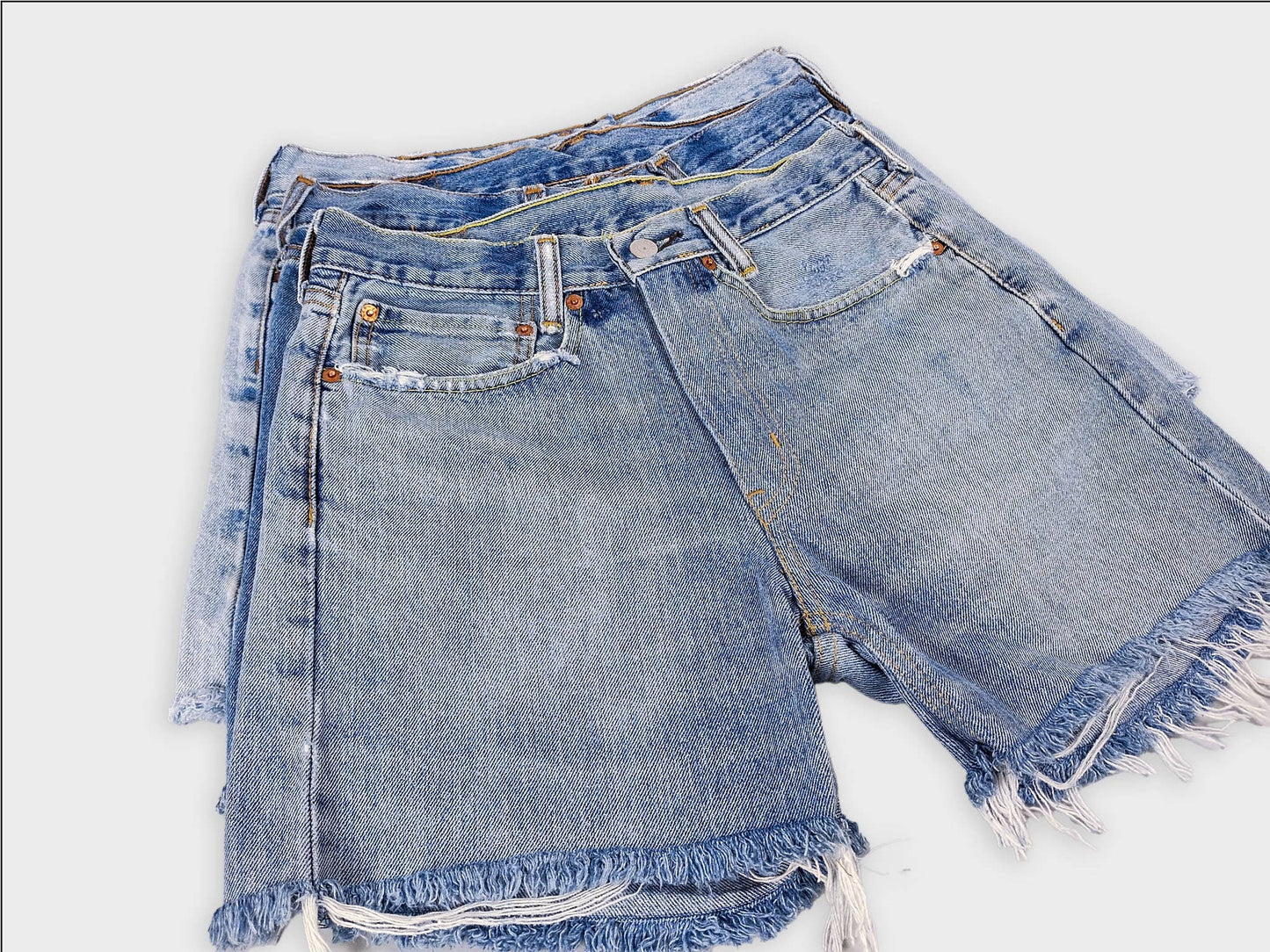 Mid-Rise Upcycled Denim OG Shorts - Original