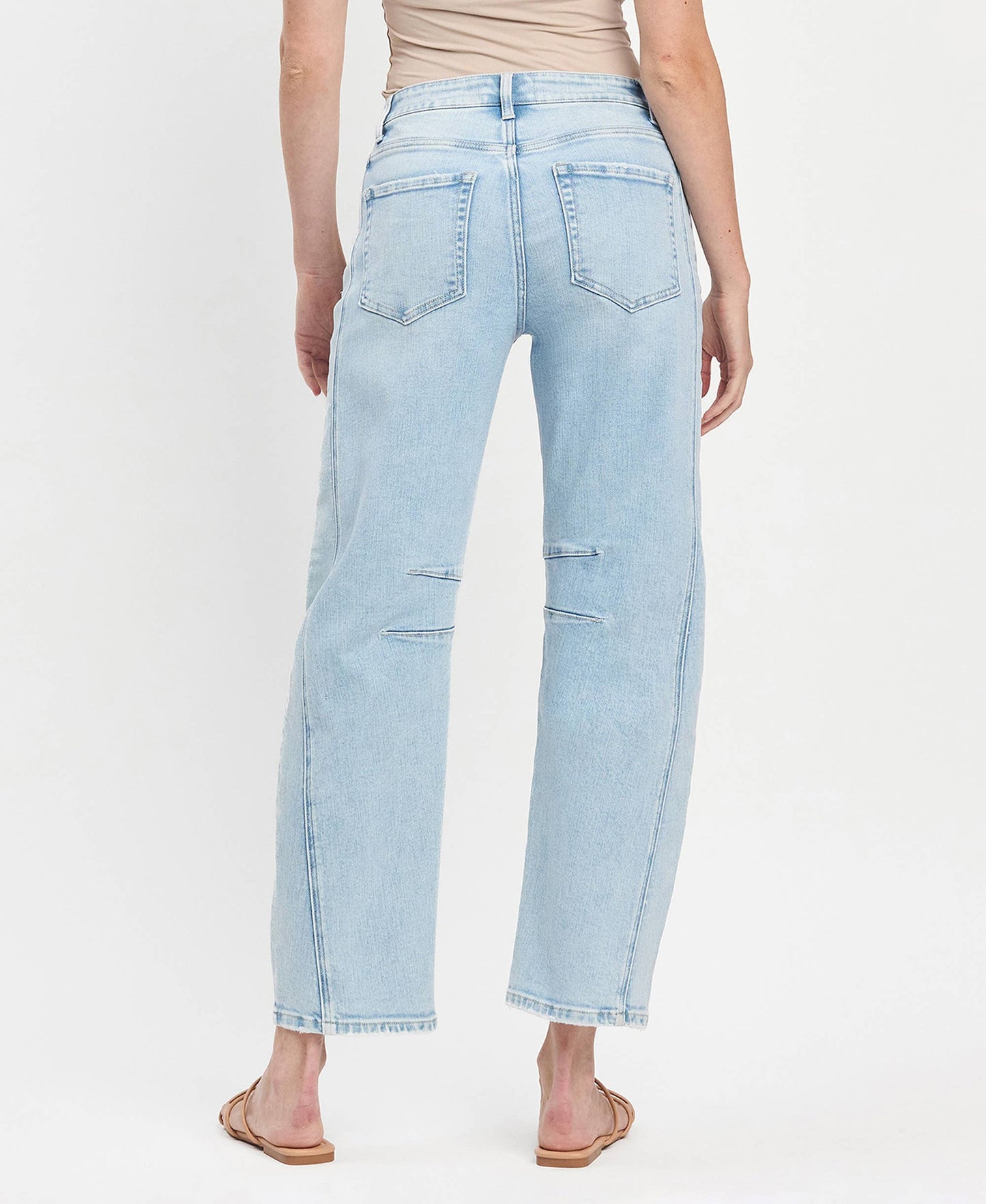 HIGH RISE BARREL LEG JEANS F5768LT