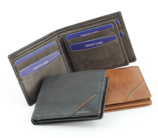 RFID Bifold w/Center I.D. Flap & Corner Contrast Notch 15715