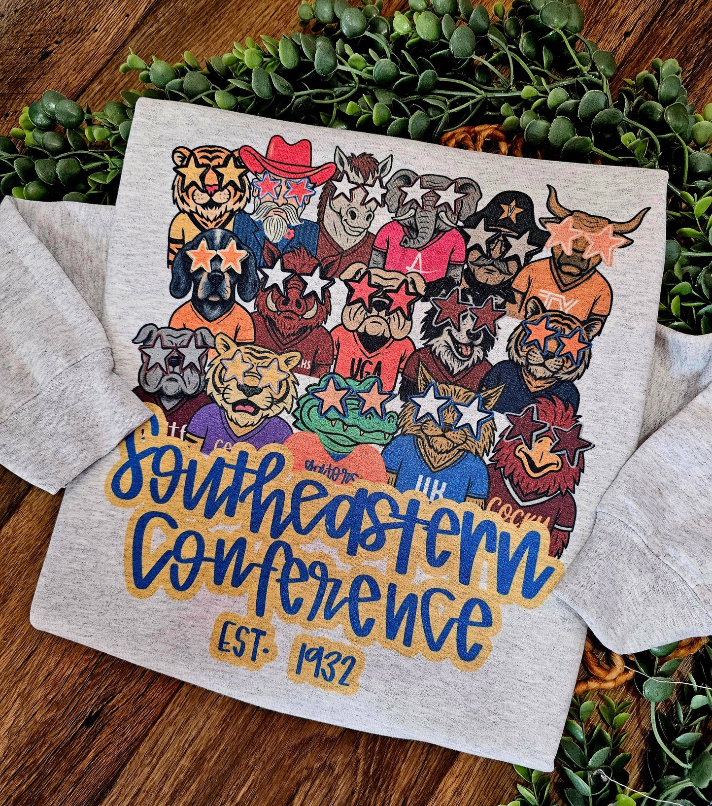 SEC Southeastern Conference  Team Mascot Sweatshirt
