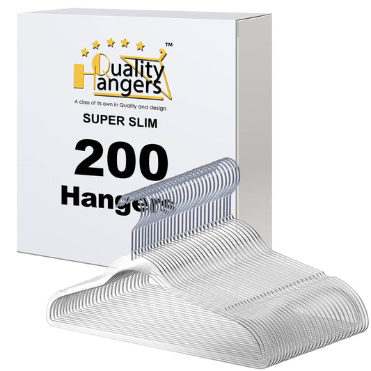 P250 - Clear Shirt Hangers Slim Heavy Duty - 200