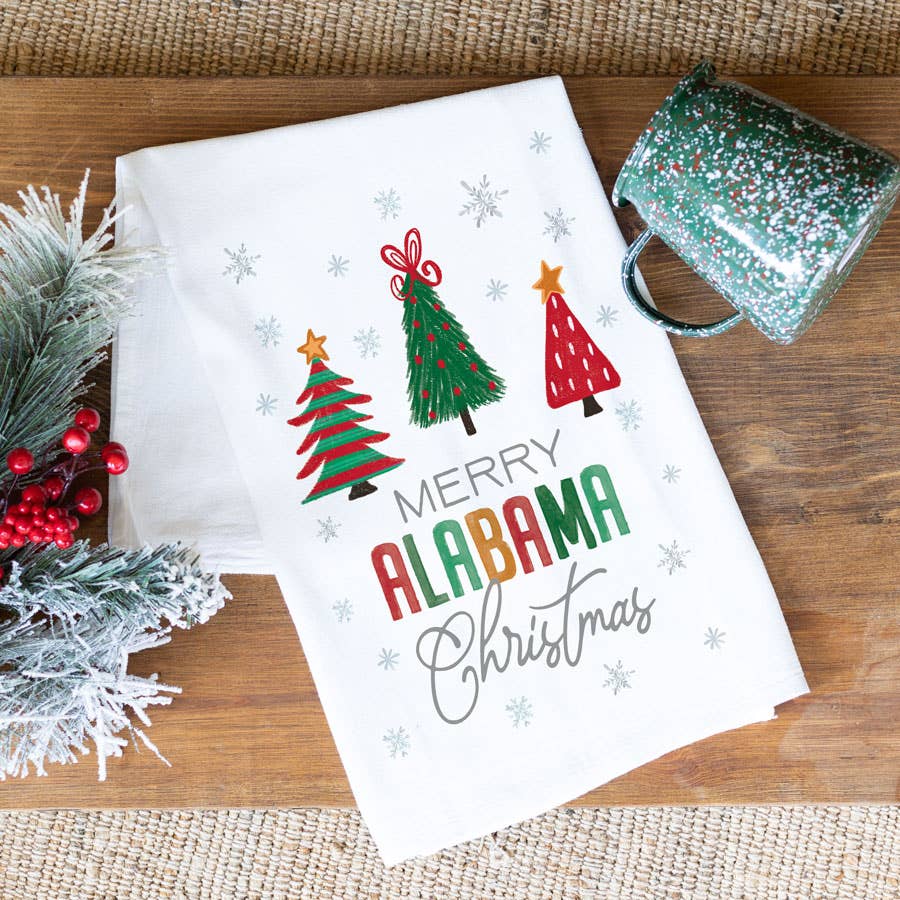 State Products, Kitchen Towel, Christmas Decor, Custom Towel