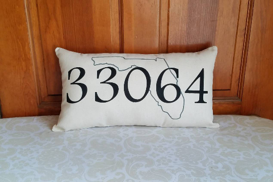 72360 Zip Code with State Outline Lumbar Pillow ARKANSAS